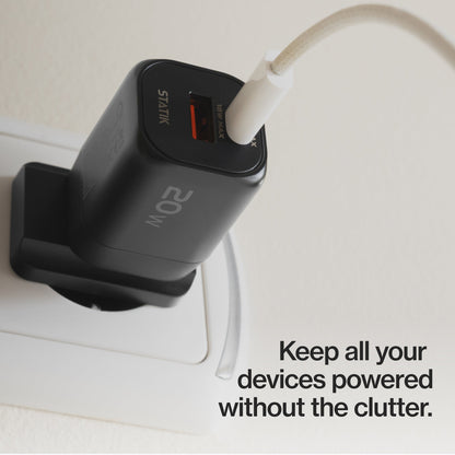 20W GaN Charger Global | Includes 3 International Plug Adapters (EU, UK, AU)