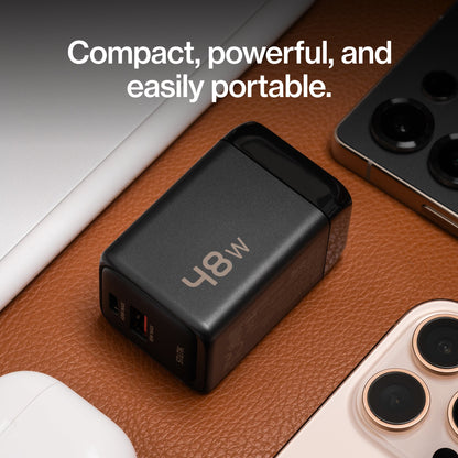 48W GaN Charger Global | Includes 3 International Plug Adapters (EU, UK, AU)
