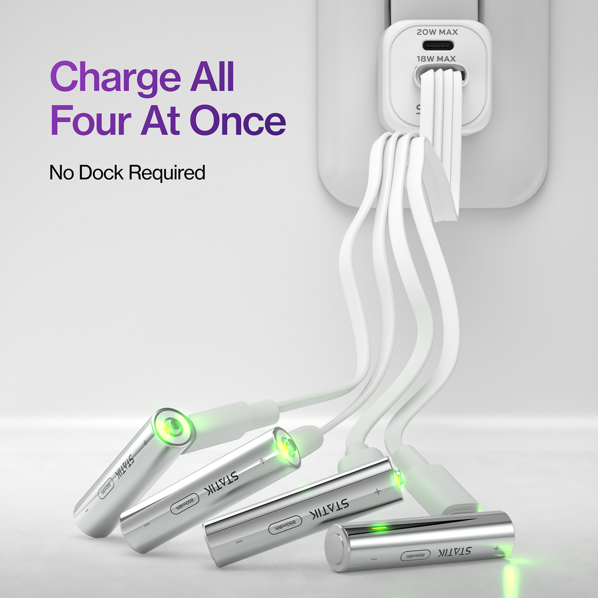 Rechargeable AAA Batteries 4-Pack