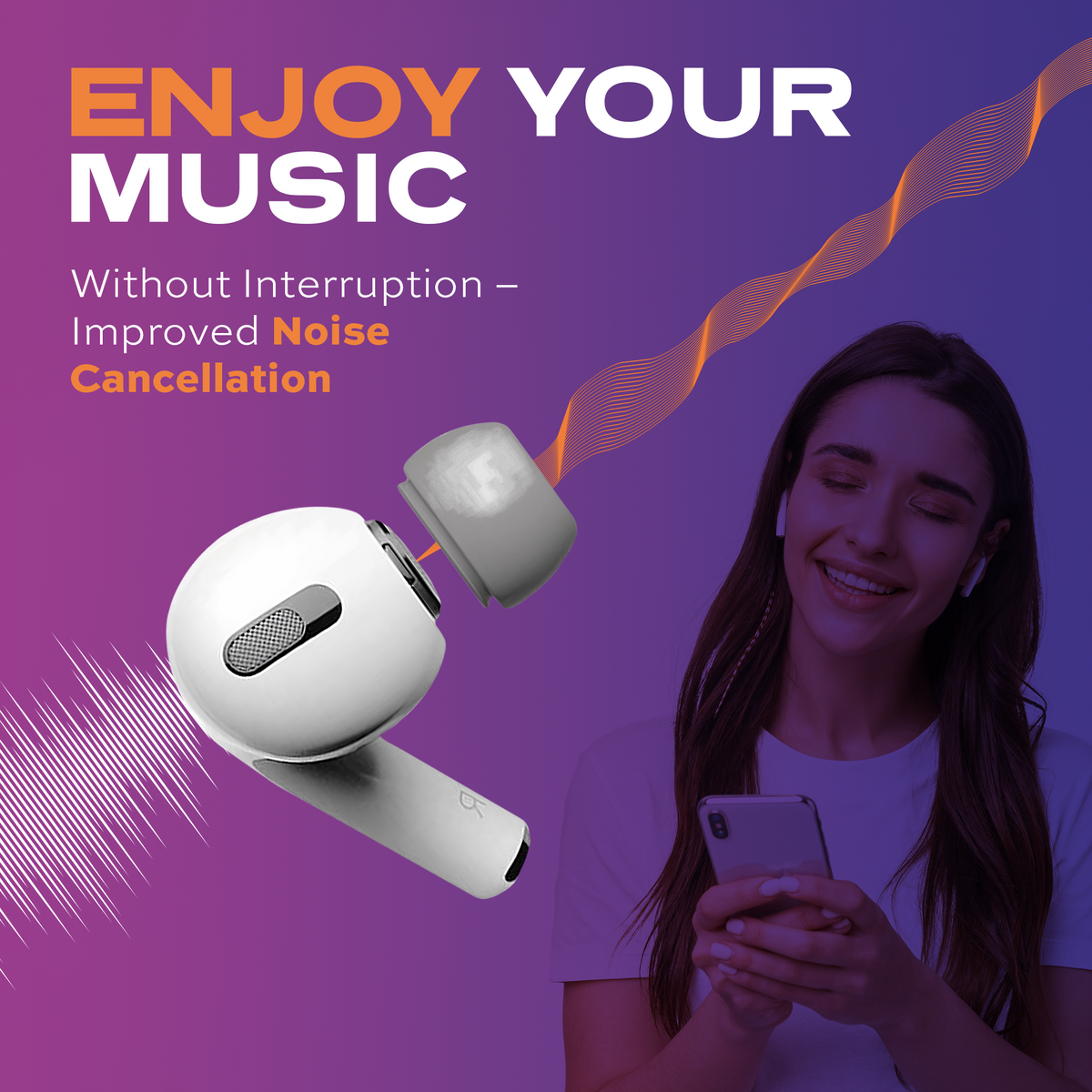 CloudBuds | Airpods Pro Tips | Memory Foam Ear Tip Replacement | 3 Sizes